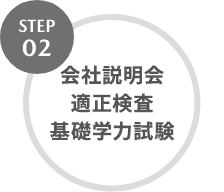 会社説明会・適性検査・基礎学力試験