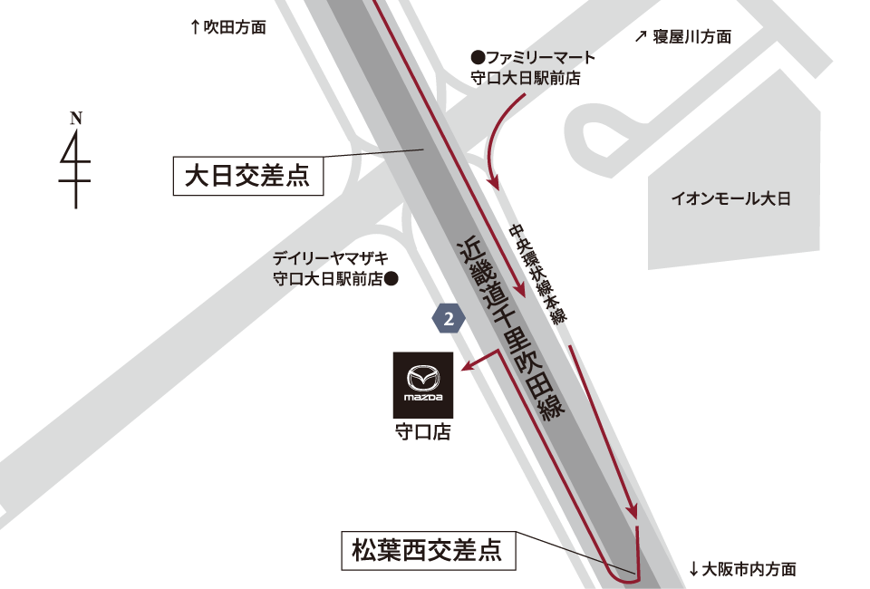 守口店アクセスマップ